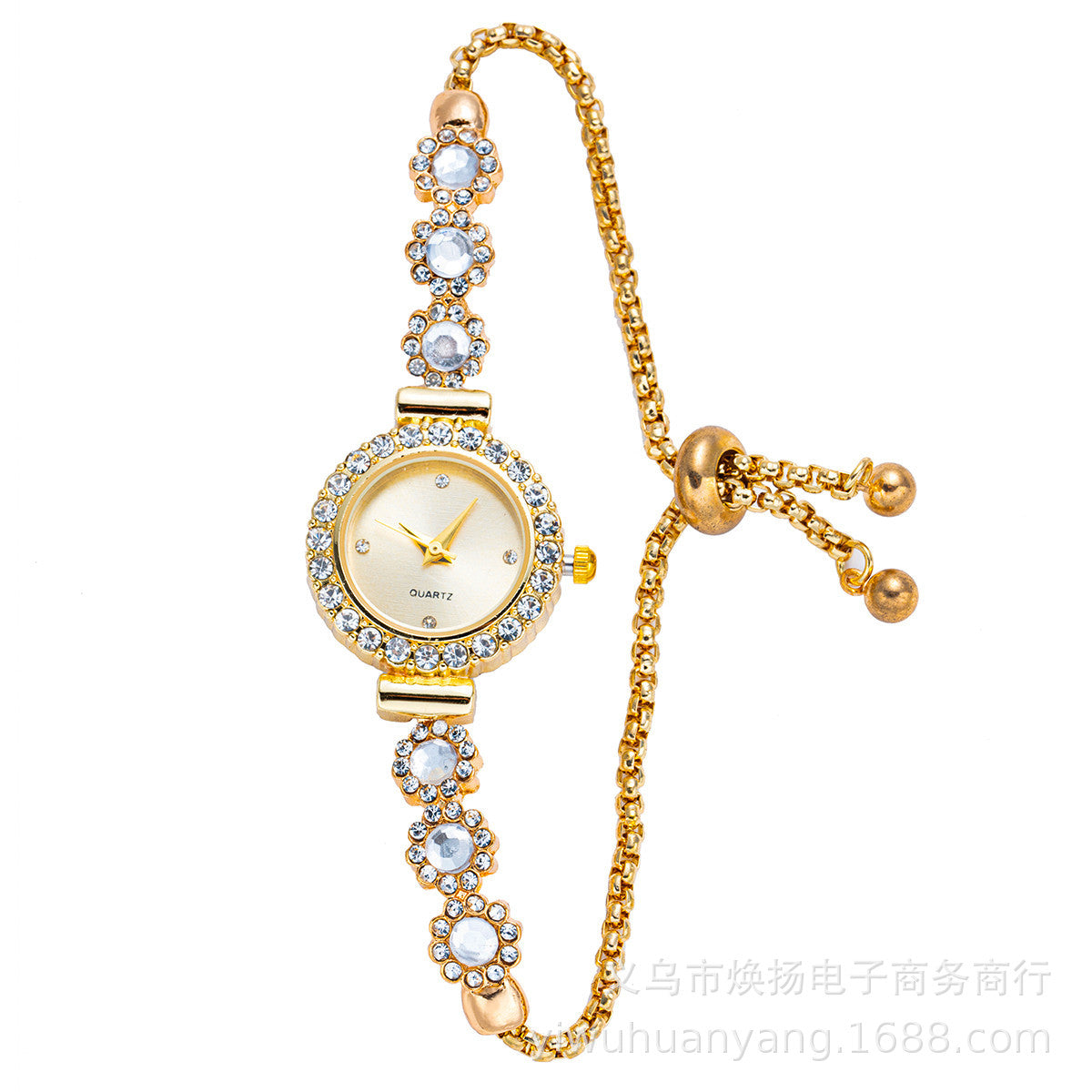 Fashion watch, small dial watch, women's high-end feel, pull-out bracelet watch